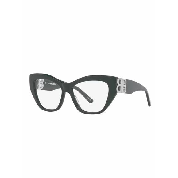 NEW!!! Balenciaga BB0312O 005 Gray Cat-Eye Glasses with Silver BB Logo Authentic main image 5